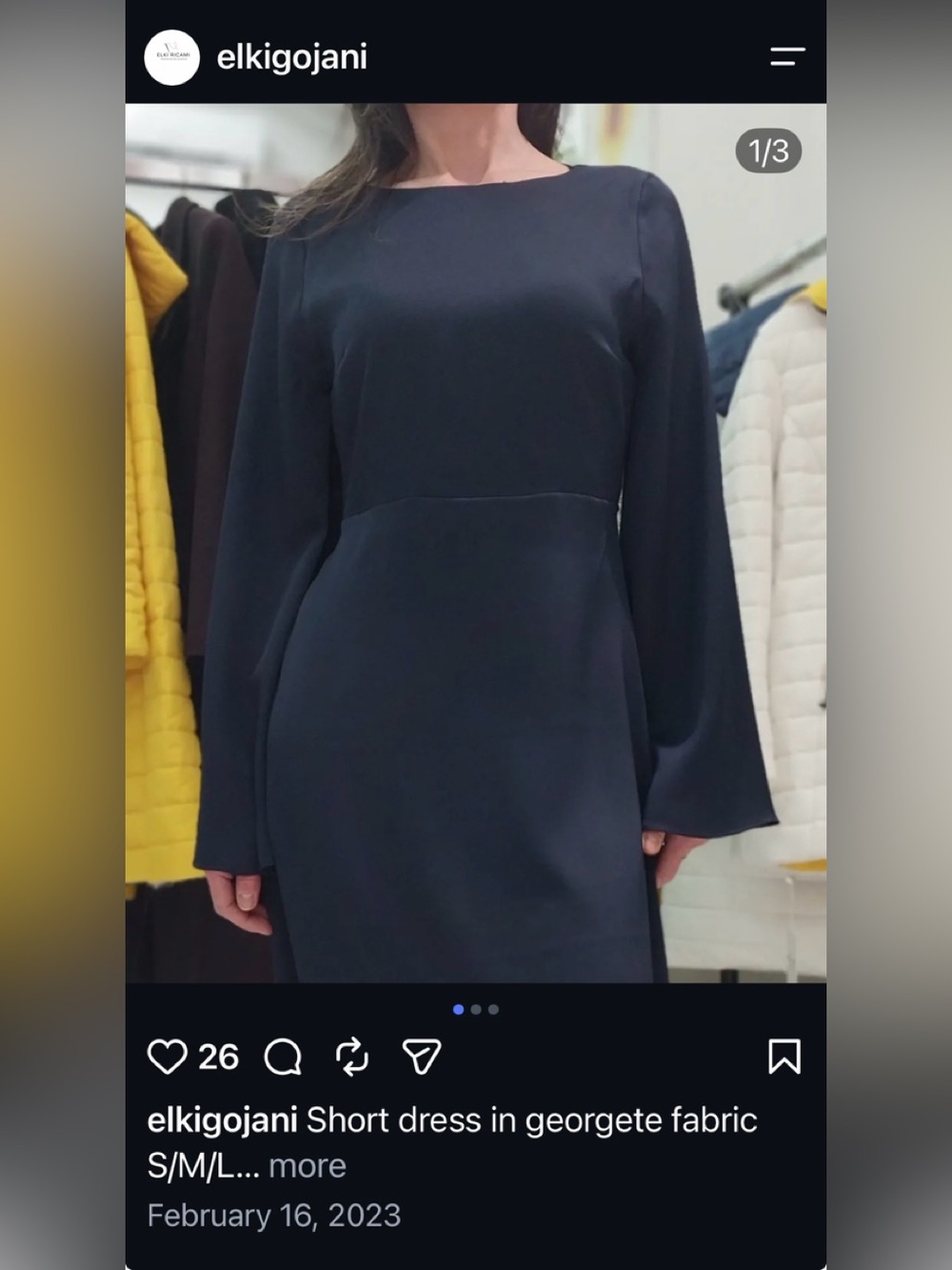 Elki Gojani Crepe Aline Open Back